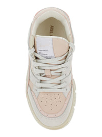 'Area Lo' Pink Low Top Sneakers With Logo Patch On The Tongue And Chunky Sole In Leather Woman
