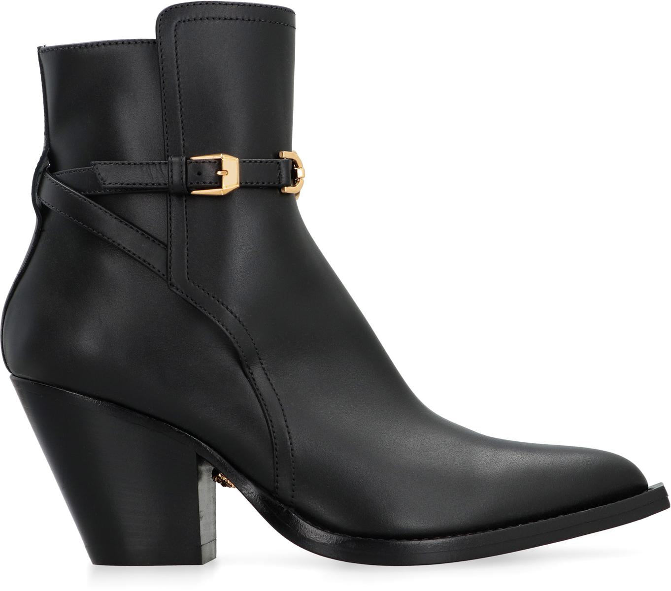 Versace Leather Ankle Boots