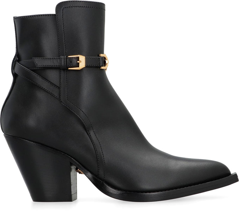 Versace Leather Ankle Boots