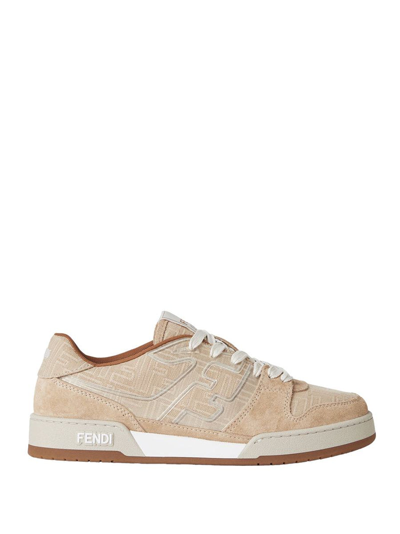 Fendi Match Low Top Sneakers In Jacquard Ff Shoes