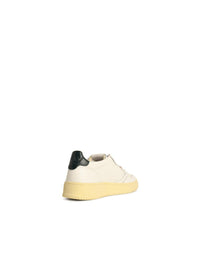 Autry 'Medalist Low' White And Green Leather Sneakers