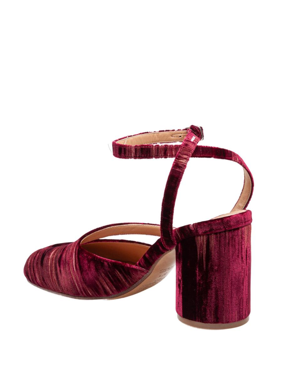 Maison Margiela Chenille Tabi Sandals With Asymmetrical Strap