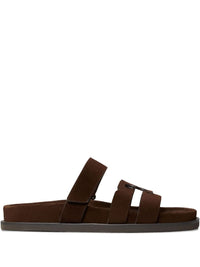 Tory Burch Ines Slides In Brown Suede Leather