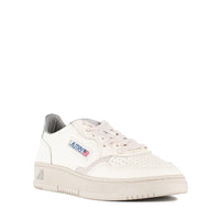 Autry Medalist Low Leather Sneakers Color Silver And White