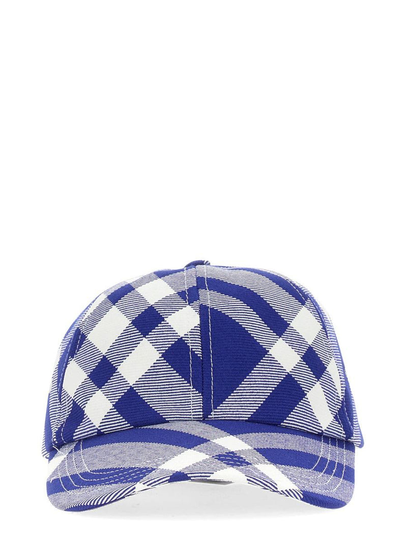 Burberry Baseball Cap With Tartan Pattern Unisex