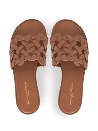 Gianvito Rossi Amalfi Leather Flat Sandals