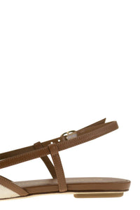 Stuart Weitzman Kitty - Leather And Linen Slingback