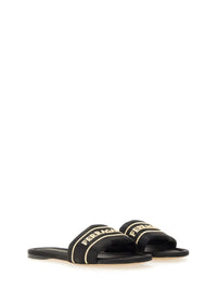 Salvatore Ferragamo Slide Sandal With Logo