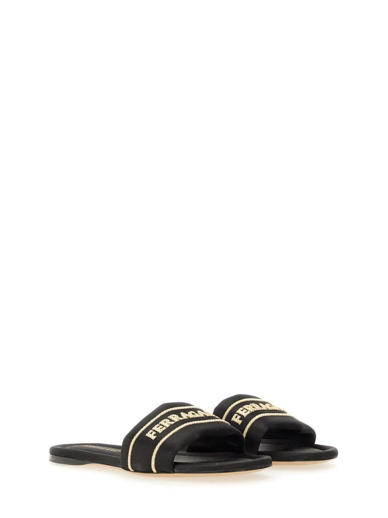 Salvatore Ferragamo Slide Sandal With Logo