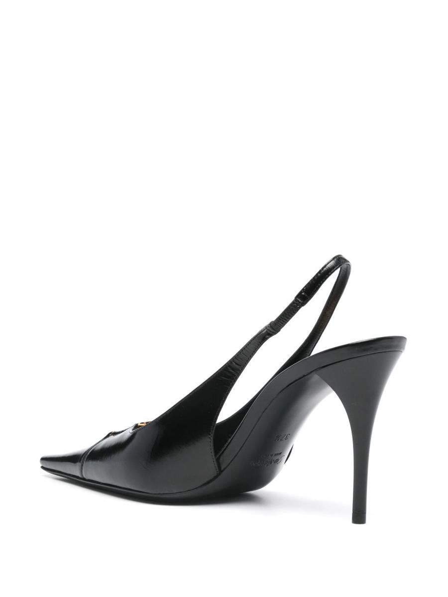 Saint Laurent Babylone Leather Slingback Pumps