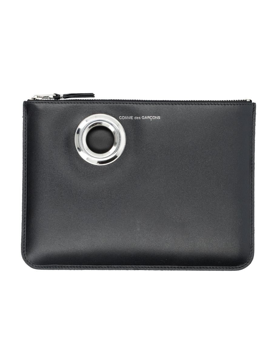 Comme Des Garçons Silver Eyelet Pouch