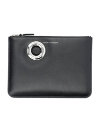 Comme Des Garçons Silver Eyelet Pouch