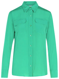 Equipment Green Silk Shirt