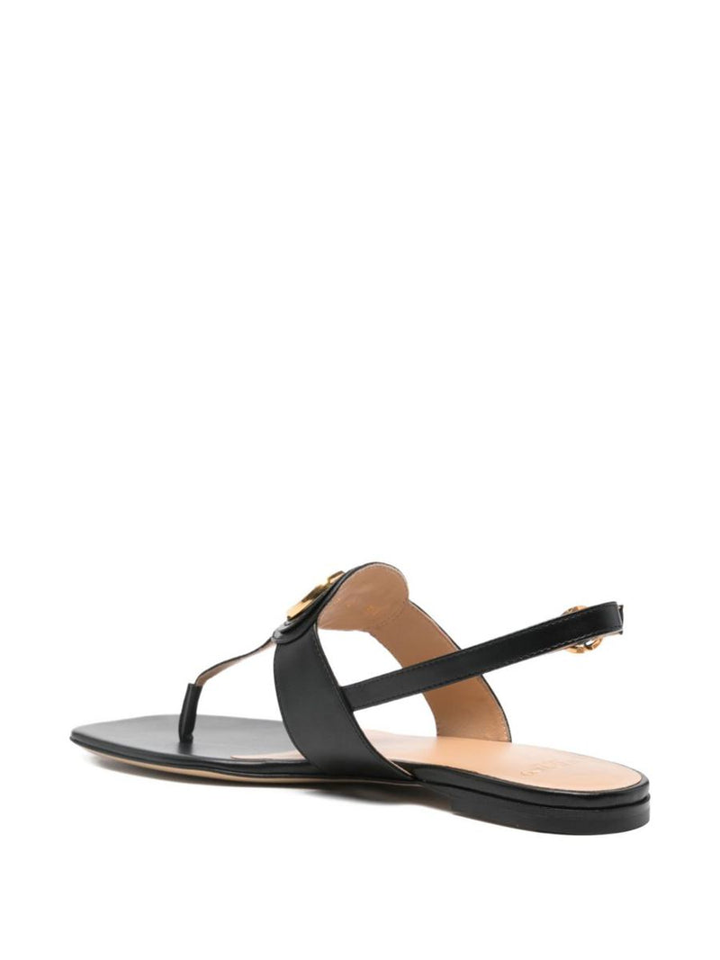 Valentino Garavani Vlogo Signature Leather Thong Sandals