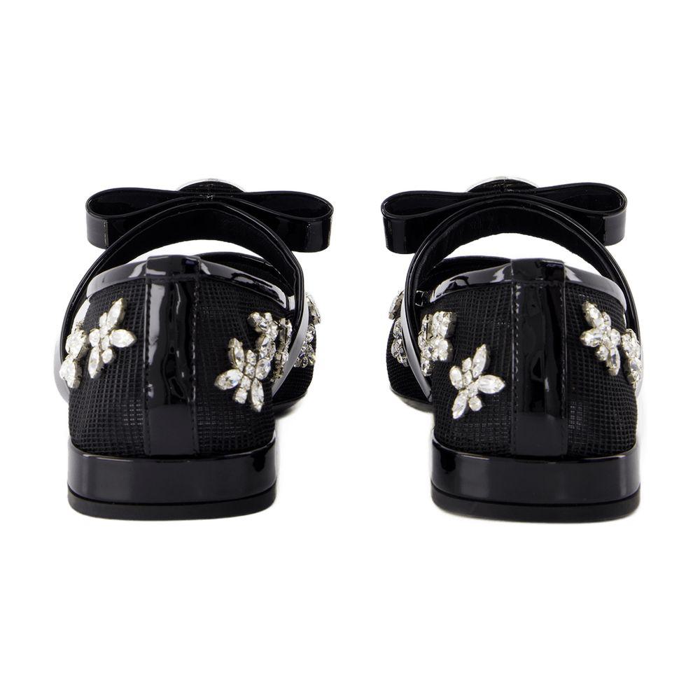 Versace Gianni Ribbon Flat Shoes