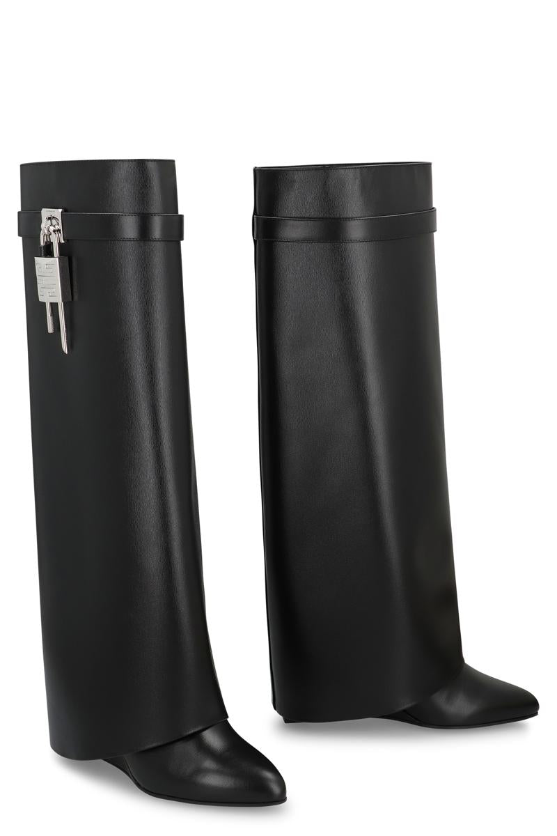 Givenchy Shark Lock Leather Boots