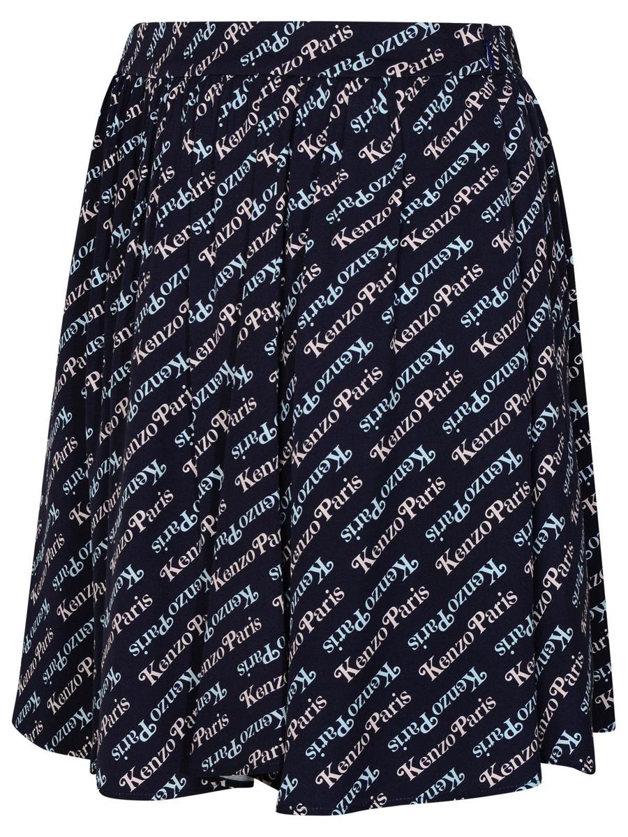 'Verdy By Kenzo' Blue Viscose Miniskirt