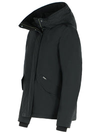 Woolrich 'Military' Padded Jacket In 'Ramar Cloth' With Black Hood