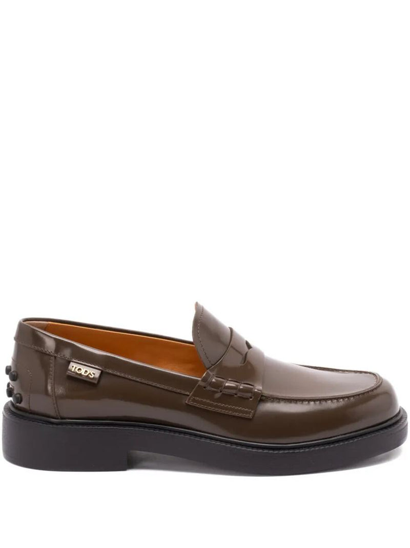 Tod'S Shaded Finishing Leather Penny Loafers Shoes