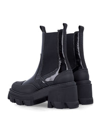 Ganni Cleated Heeled Mid Chelsea Boots