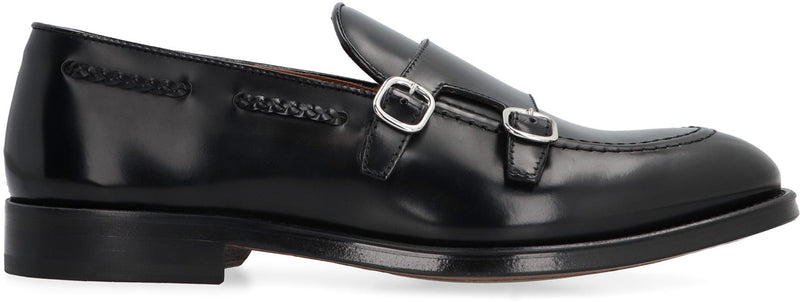 Doucal's Leather Monk-Strap Shoes