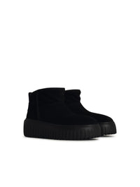 Hogan 'H645' Black Leather Ankle Boots