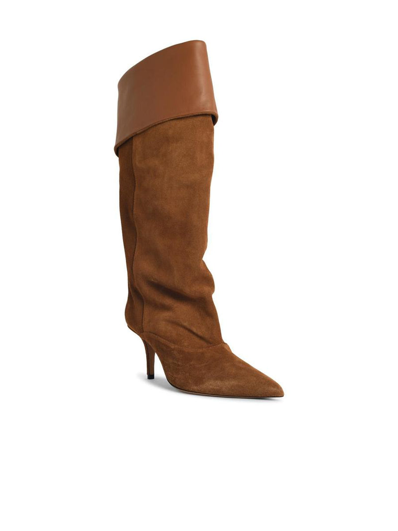 Paris Texas 'Ines Reverse 75' Suede Cognac Boots