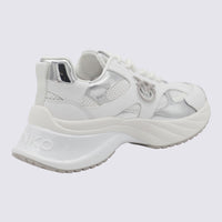 Pinko White And Silver Sneakers