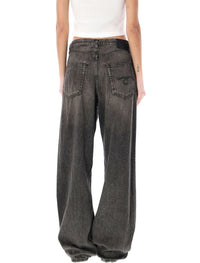 R13 Damon Pleated Wide Leg Jean