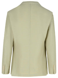 Eleventy Cream Cotton Blend Blazer