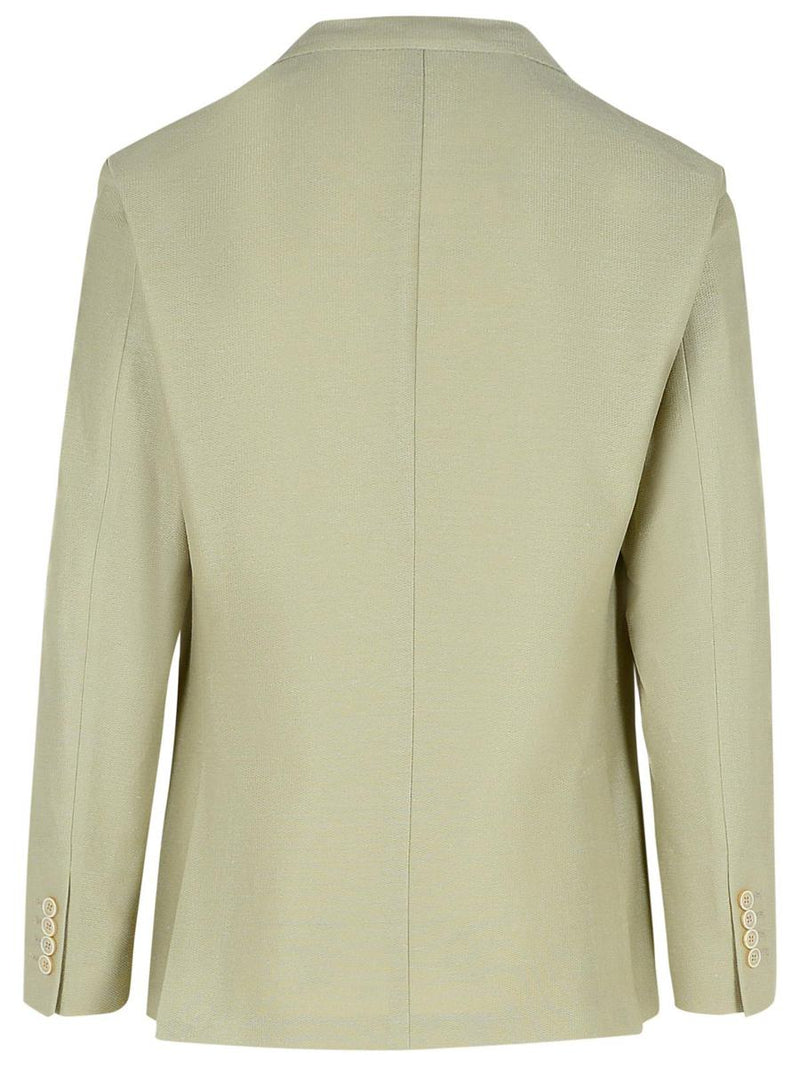 Eleventy Cream Cotton Blend Blazer