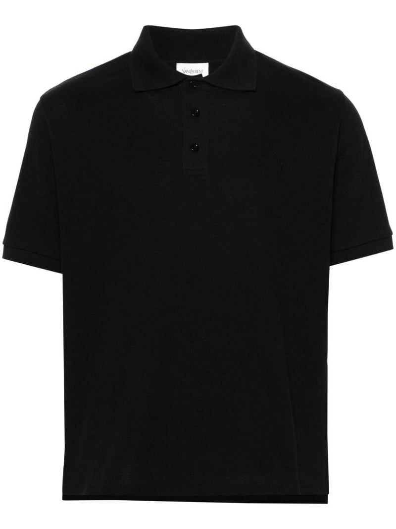Saint Laurent Piquet Cotton Polo Shirt
