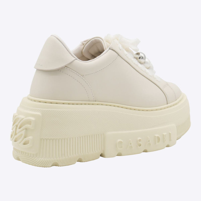 Casadei Milk Leather Nexus Sneakers