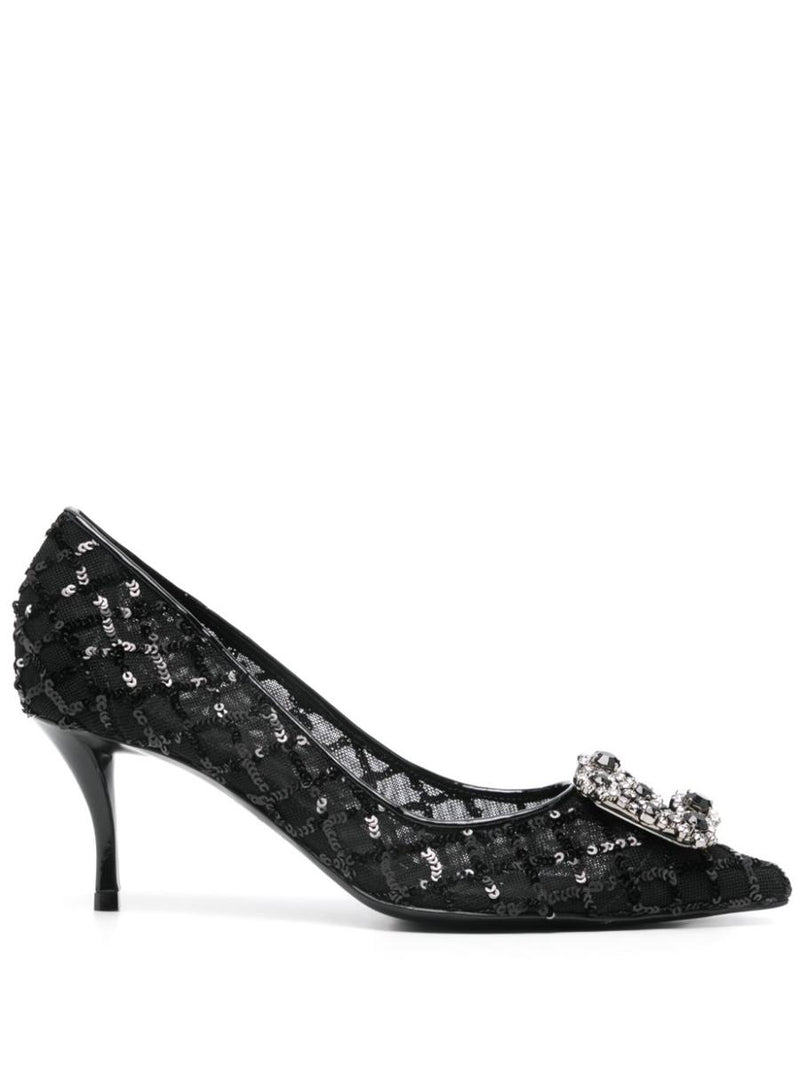 Roger Vivier Flower Strass Pumps