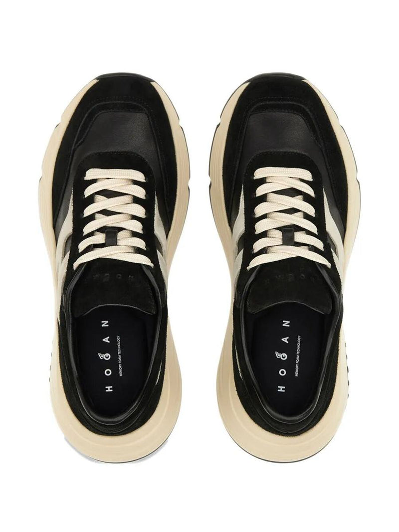 Hogan Hi-Fi Suede And Nappa Leather Sneakers Shoes