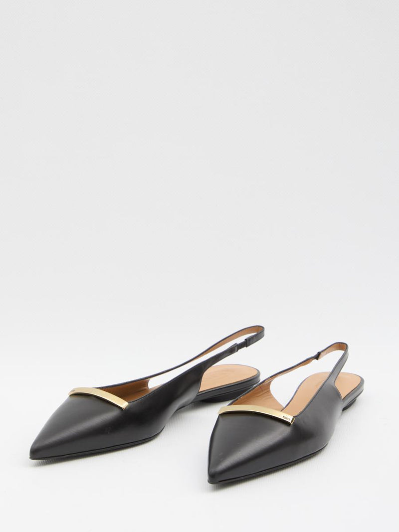 Leather Slingback Ballerinas