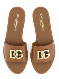 Dolce & Gabbana Leather Slide Sandal