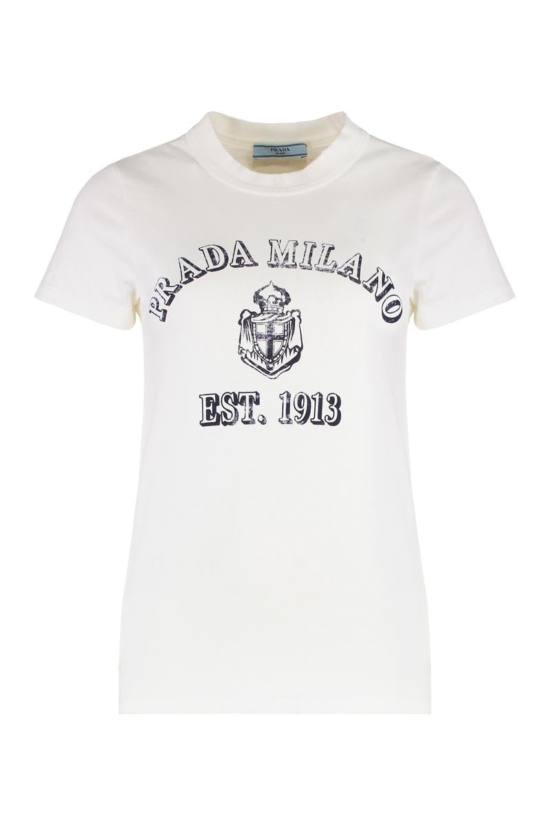 Prada Cotton Crew-Neck T-Shirt