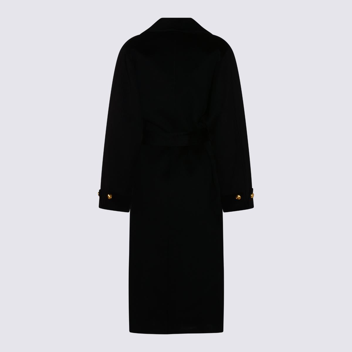Elisabetta Franchi Black Wool Coat