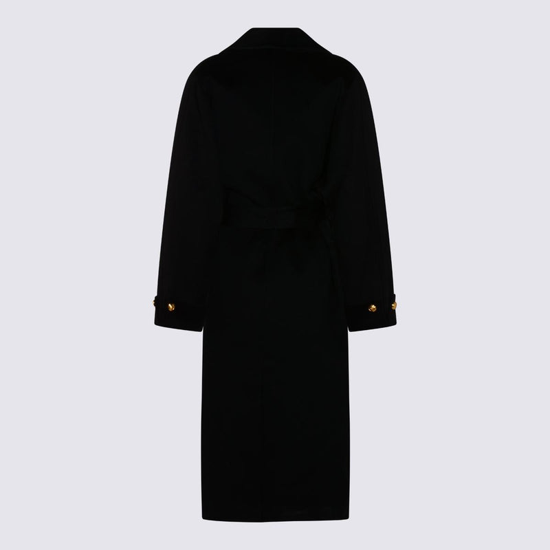 Elisabetta Franchi Black Wool Coat
