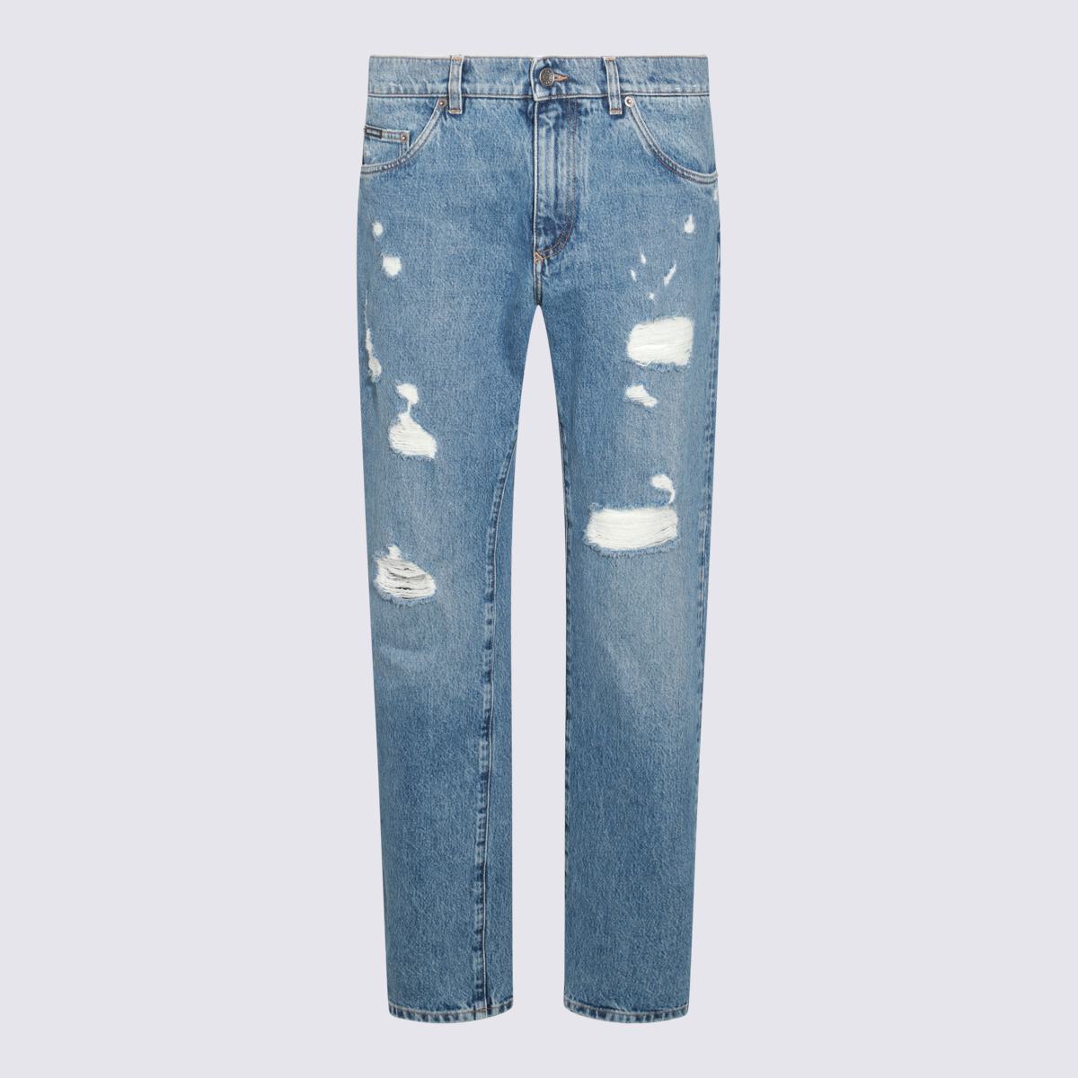Dolce & Gabbana Blue Cotton Denim Jeans