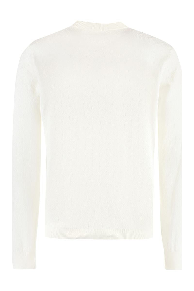 Versace Long Sleeve Cotton Blend T-Shirt