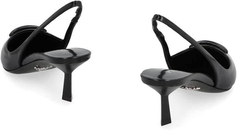 Prada Leather Pointy-Toe Slingback