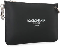Dolce & Gabbana Necessaire Leather Flat Pouch
