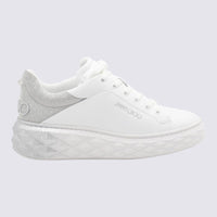 Jimmy Choo White And Silver Sneakers