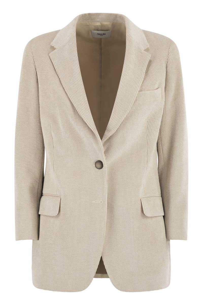 Saulina Antonia - Single-Breasted Velvet Jacket