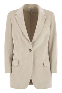 Saulina Antonia - Single-Breasted Velvet Jacket