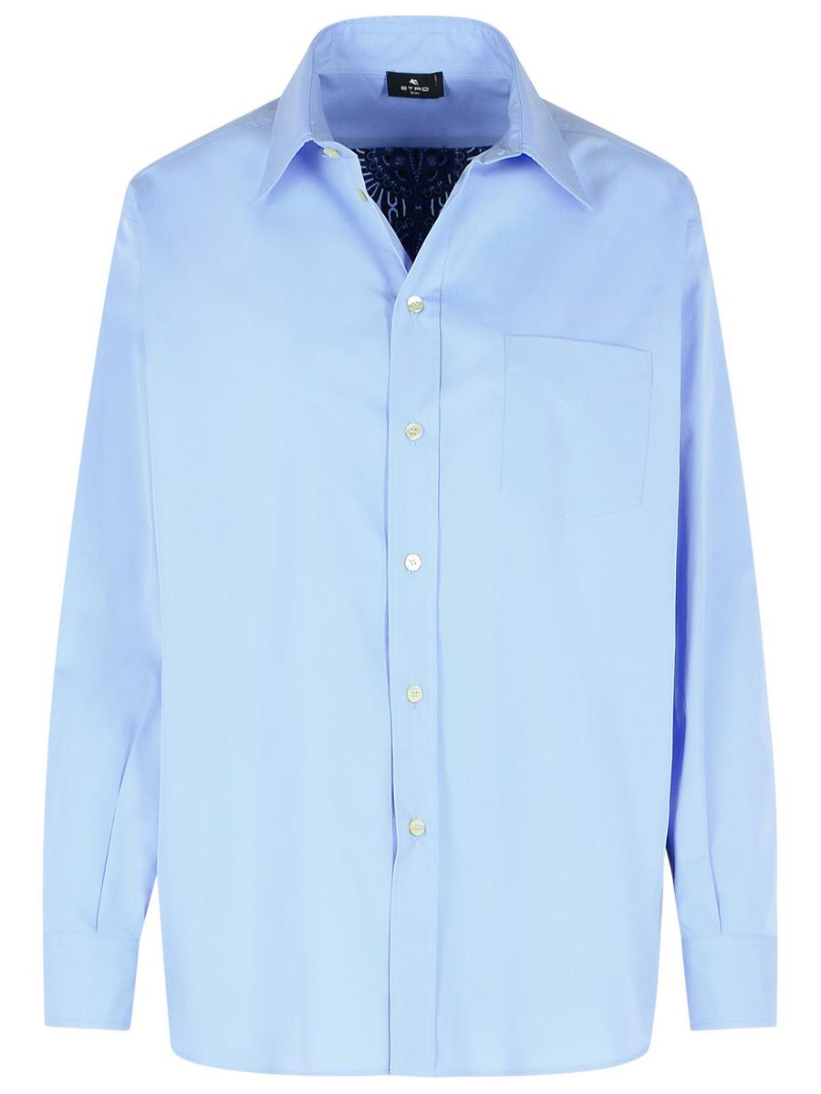 Etro Blue Cotton Shirt