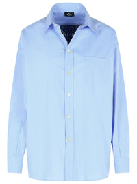 Etro Blue Cotton Shirt