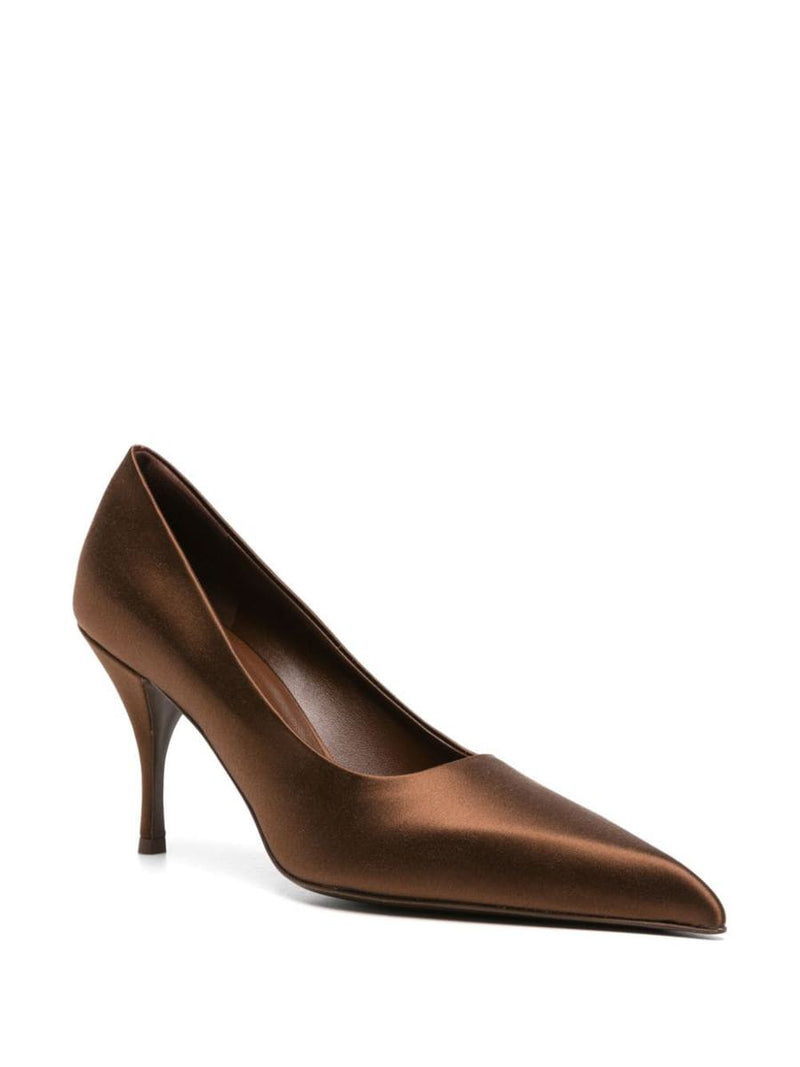 Prada Pointed-Toe Satin Pumps